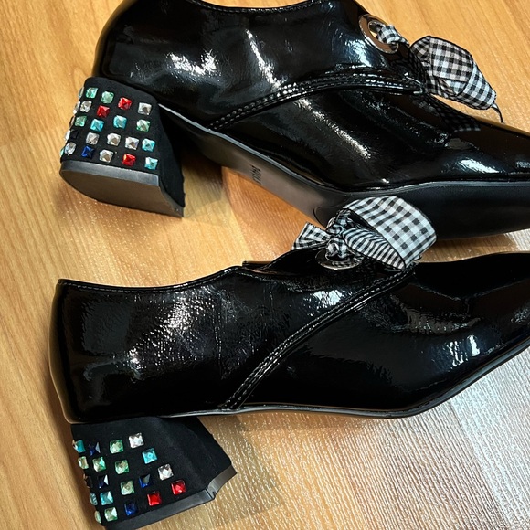 NWOT - Rhinestone Décor Blocked Heel Shoes (Size 7.5) - Picture 9 of 11